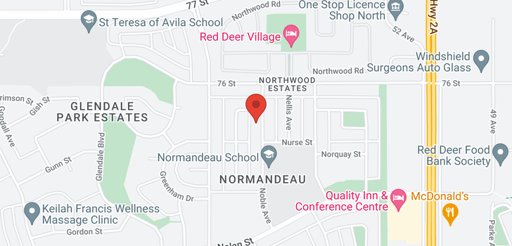 map of 96 Noble Avenue N